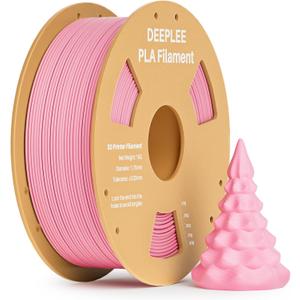 PLA 1.75mm 3D Printer Filament, Dimensional Accuracy +/- 0.02mm, Neatly Wound, No Clogging, Vacuum Package, Fits for Most FDM 3D Printers, 1kg Pink