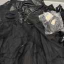 XYHKOBB Gothic Black Cat Costume Set for Halloween Parties Women's Punk Rock Faux Leather Corset Dress Gloves Mask L