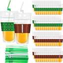 Yungyan 100 Set 16 oz Football Drink Pouches Football Party Favors Decorations Reclosable Zipper Pouche Juice Bags for Birthday Gameday Tailgate Decorations, 5.12 x 9.06 x 1.57 inches