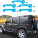 for Jeep JK Door Handle Cover Trim Baby Blue for Jeep Wrangler JK 4DR 2007-2017 Baby Blue Exterior Accessories 5pcs