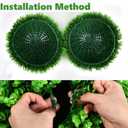 Hotop 2 Pcs 11 Inch Artificial Plant Topiary Ball 4 Layers Garden Spheres Boxwood Balls Artificial Topiaries Spheres Decorative Plants for Backyard, Balcony, Garden, Indoor Outdoor Decor(Green)