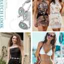 FIORETTO Metal Waist Chain Link Belt for Women Western Cowgirl Boho Turquoise Belts for Dress Jeans Country Concert Outfit