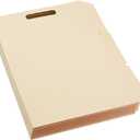 Amazon Basics Manila File Folders with Fasteners for Organized Filing, Letter Size, Light Brown, 100-Pack