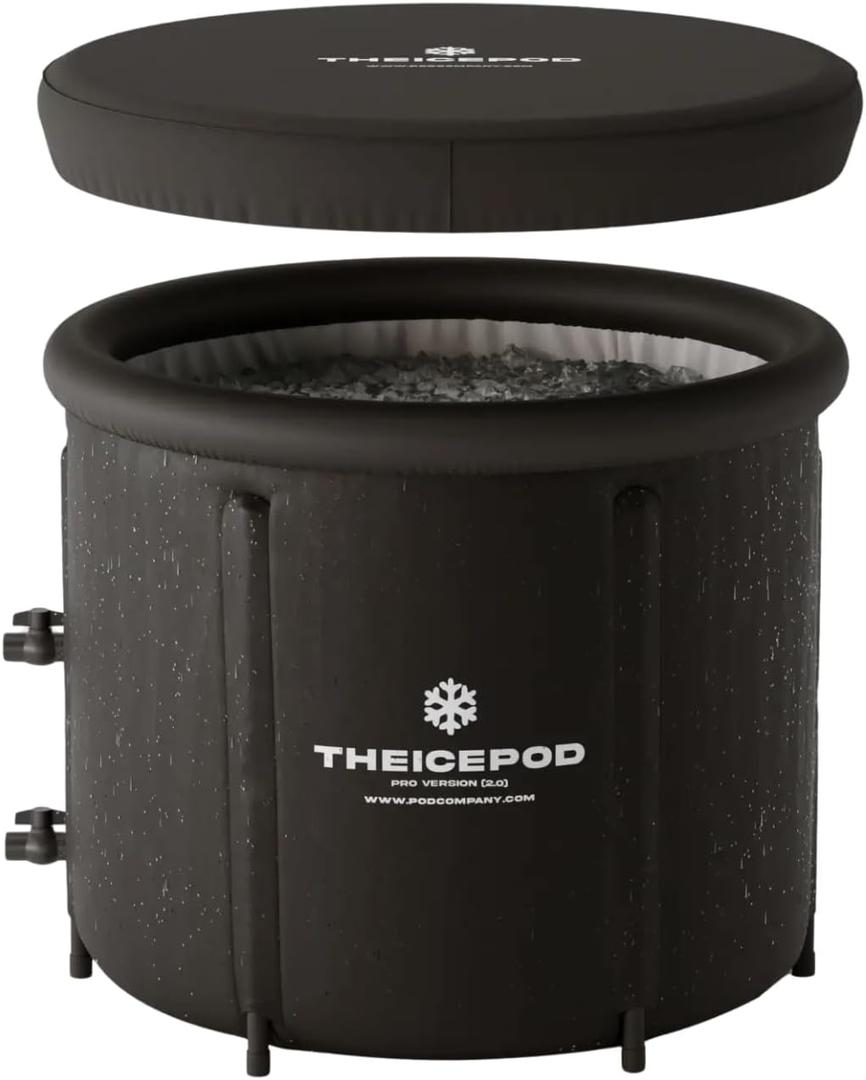 The Pod Company  The Original Ice Pod Pro 110-Gallon Premium Cold Plunge Tub  Extra-Insulated Portable Ice Bath for Daily Recovery, Wellness & Athletes  Deeper, Larger Design with Thermal Lid