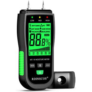 Wood Moisture Meter for Wood, Like Hardwood and Softwood Replaceable Pin Moisture Tester with Batteries