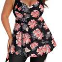Arolina Plus Size Swimsuit for Women Two Piece Modest Tankini Full Coverage Tummy Control Bathing Suits with Shorts 24W
