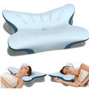 Cervical Pillow for Neck Pain Relief - Ergonomic Neck Pillow for Sleeping Contour Memory Foam Pillows with Cooling Pillowcase, Orthopedic Bed Pillow for Side Back Stomach Sleepers