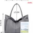 BAPHITY Large Canvas Tote Bag for Women With Pockets,Shoulder Bag Everyday Handbags for Work, Travel Essentials Carry On Bag