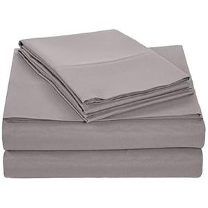 AmazonBasics Microfiber Sheet Set - Queen, Dark Grey