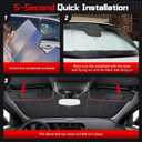 Windshield Sun Shade Custom Fit for GMC Terrain 2018-2025, Accordion Folding Thick Window Sunshade Block Heat 99% UV Rays Sun Visor Keep Cooler Car Accessories