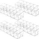 4 PCS Acrylic Lipstick Organizer, Lipstick Holder, 12-Slot Lip Gloss Holder, Beauty Makeup Storage Display Cosmetic Organizer