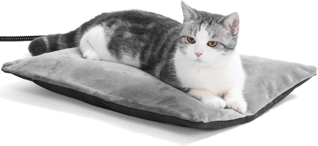Outdoor Heating PadHeating Pet Bed for Small, Medium, Large and Dogs/Cats - Auto Temperature Control Outdoor Heated Pet Pad. (M -16 x 12 inch)