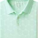 M MAELREG Mens Polo Shirts Short Sleeve Jacquard Performance Moisture Wicking Lightweight Casual Active Mens Golf Shirt (Green, XXL)