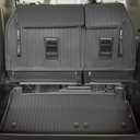 IKABEVEM 2021-2025 2026 Sienna Cargo Liner & Backrest Mat Fit for Toyota Sienna 7/8 Seat (without Spare Tire) - Custom Fit Trunk Mat and 3rd Row Seat Back Mats - All Weather Car Mats for Toyota Sienna