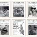 Uniro Trendy Newspaper Wall Art Prints, Vintage Black & White Newspaper Wall Decor Aesthetic Pictures, Retro Girly Dorm Room Decor, Funky Bathroom Wall Decor Disco Poster for Teen Girl Bedroom Apartment, Bar Cart Decor - Unframed