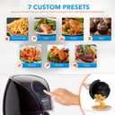 PowerXL Air Fryer 7 QT Maxx Classic, Extra Hot Air Fry, Cook, Crisp, Broil, Roast, Bake, High Gloss Finish, Nonstick, Black, 7 Quart