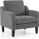 VINGLI Accent Chairs for Living Room Chairs Reading Chair Mid Century Modern Chair Soft Chenille Sofa Chair Upholstered Arm Chair Comfy Chair Side Chair (Light Grey Chenille)