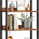 Furologee 6-Tier Bookshelf, Tall 71" Rustic Bookcase with 2 Drawers Storage Organizer, Industrial Display Free Standing Shelf Units, Wood and Metal Storage Rack for Home Office, Bedroom, Rustic Brown