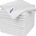 MR.SIGA Microfiber Cleaning Cloth, All-Purpose Microfiber Towels, Streak Free Cleaning Rags, Pack of 12, White, Size 32 x 32 cm(12.6 x 12.6 inch) orange color