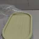 HPC Decor 15in Oval Tray for Home Decor - Green Wood Beaded Tray - Decorative Serving Tray,Rustic Farmhouse Wooden Trays for Vintage Centerpiece,Kitchen Counter,Living Room Decor,Coffee Table Decor.