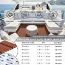 HXBYX EVA Foam Boat Flooring with 3M Self-Adhesive Backing DIY Boats Decking Marine Sheet Faux Teak Material,Non-Slip Cooler Pads for Kayak Yacht SwimPool RV 95"x44"/31"/16"/6.7"/2.4",47.5"x16", 95"×44"-29sqft