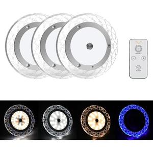 BlueFire RV Interior Lights - 600LM Dimmable LED Ceiling Dome Lights, 4 Colors, 12-18V Fixture with Dimmer Switch for Under Cabinet, Camper Van, Truck, Motorhome, Boat (Pack of 3)
