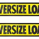 Juexica Oversize Load Signs for Trucks Oversize Load Banner 18" x 84" Mesh Flags with Metal Hooks and Stretch Cord for Escort Vehicles Car Truck, Yellow and Black 2 Pack