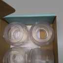 Child Safety Door Knob Cover (4 Pack) Hard-to-Remove Dual-Lock Door Handle Covers for Kids - Reusable Baby Proof Door Knob Locks - Installs Easily, No Tools Needed (Transparent)