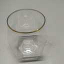 Goodluck 80 PCS Diamond Stemless Plastic Wine Whiskey Glasses, 12 Oz Disposable Cocktail Glasses, Suitable for Weddings, Birthday Parties, Family Gatherings, Bars, etc Gold rimmed cups