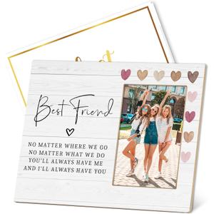 Best Friends Picture Frame - BFF & Friends Forever Gifts, 4x6 Wall & Tabletop Display