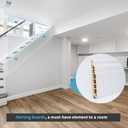 Art3d Wall Baseboard Molding Trim 8-Pack of 56 x 3.2 in., High Impact Polystyrene Skirting Board - Installed with Glue - White