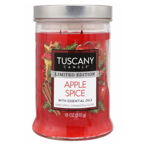 Tuscany® Limited Edition Apple Spice Scented Jar Candle 2 PCS