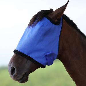 KZWT Horse Fly Mask, with UV Protection Horse Fly Mask, Full Face Fine Mesh Coverage Provide Better Vision and Airflow for Horse (Large, Deep Blue)