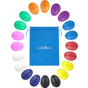 Egg Shakers Musical Instruments for Babies- 20Pcs Musical Maracas Percussion Instrument (10 Colors) Easter Egg Plastic Egg Shakers Kids Toys