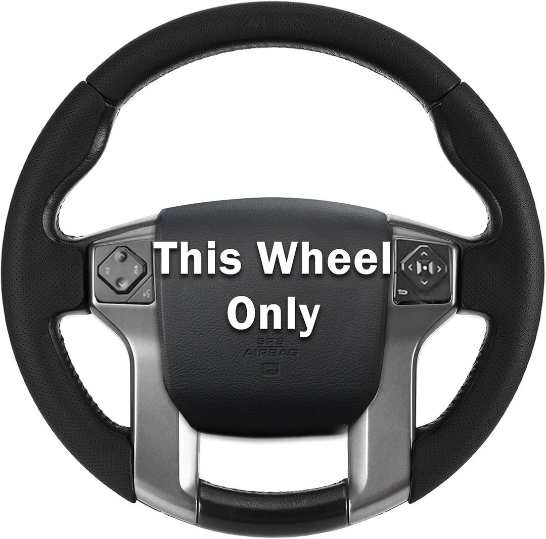 Fit for Tacoma(2012-2023) Steering Wheel Cover, Steering Wheel Cover for Toyota 4Runner(2010-2024) Tundra(2014-2021) Sequoia(2014-2022) Accessories (Perforated Black)