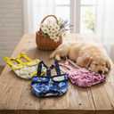 3 Pack Washable Female Dog Diapers with Suspender - Reusable Super Absorbent & Leakproof Fixed Doggie Diapers for Dogs in Heat Cycle, S