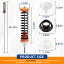 Upgraded W11130359 MVWB765FW3 MVWB765FW1 Suspension Rod Kit Fit for Whirl-pool May-tag Ken-more Washer Parts MVWB766FW0 7MWTW7000EW1 WTW7040DW1, Replaces W10785954 W10821704 W10901060 by AMI PARTS