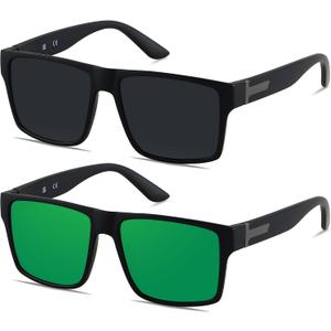 LYZOIT Square Sunglasses for Men Women Polarized Oversized Big UV Protection Rectangle Shades