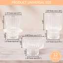12 Pcs Glass Candlestick Holders Taper Candle Holders for Table Centerpieces, Wedding Decor and Dinner Party, Clear