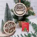 Friendship Ornaments 2025 for Women Friends, Best Friend Ornaments for Christmas Tree Decor, Friendship Gifts for Best Friend, Bestie, Thoughtful Ornament Hanging Home Dcor for Christmas, Birthdays (Friend Engraved Thank You)