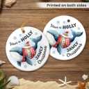 6 x Whale Christmas Ornament 2025 - Xmas Ornaments as Whale Gifts for Women, Animal Ornaments for Christmas Tree Decorations, Sea Animal Lover Gifts for Women Men Coworker Friend Family