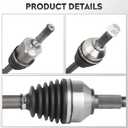 NEW Left & Right Front CV Axle Shaft Assembly fits 2008-2013 for Nissan Rogue AWD 2.5L, 2014-2015 for Rogue Select AWD 2.5L, Driver & Passenger side, (All-wheel Drive Only, not for FWD/2WD), 2PCS