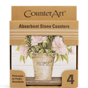 Absorbent Coasters With Natural Cork Backing