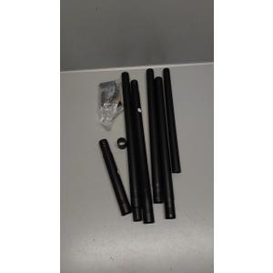 Heavy Duty Curtain Rods for Windows 28 to 48 Inch, 1 Inch Adjustable Black Curtain Rod with Easy Installation and Modern Design (A1,Black,30-60")