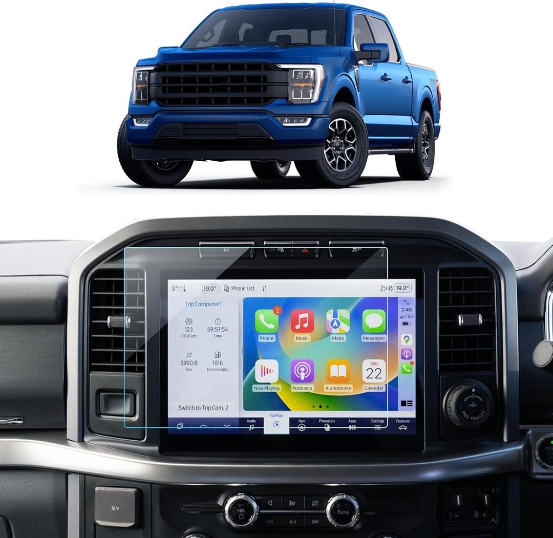 Car Screen Protector for 2024 2025 2023 2022 2021 Ford F-150 (XL/STX/XLT/Lariat/Platinum/Limited/Tremor/Raptor/King Ranch) SYNC4 Accessories Screen Protector Tempered Glass 12