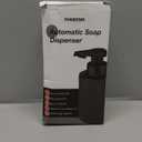 Automatic Soap Dispenser Liquid Touchless: 9oz Black Plastic - Rechargeable Electric Smart 3 Level Adjustable Auto Hand Soap Dispenser - Dish Bathroom Kitchen