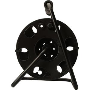 Woods 22849 Metal Extension Cord Reel Stand In Black, Heavy Duty, Quick Snap Together Design, Sturdy and Durable Stand, Easy to Grip Handles, Holds Up To 100 Feet, 14/3 Gauge Cord