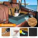 NEEZUKAR Dog Car Seat for Large Medium Dogs,Washable Pet Car Seat Under 55 lbs or 2 Small Dogs,Dog Booster Seat with Thick Cushion,2 Safety Leashes Travel Car Dog Bed