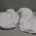 Cocktail Table Covers - 2 Pack 24"x 43" White Cocktail Table Tablecloth with Natural Wavy Round Skirt for Bar Wedding Party Banquet