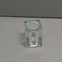 Coideal Glass Crystal Pen Pencil Cup Holder Square Clear Small Desk Table Organizer for Office School, Teacher and Student